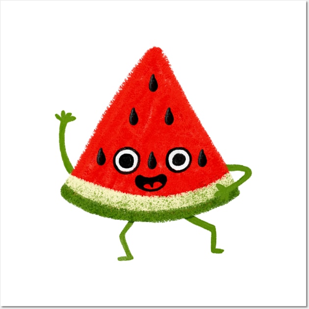 Happy watermelon Wall Art by Doodle Workshop